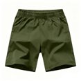 thumbnail image 2 of Cethrio Boys Cargo Shorts, Relaxed Fit Elastic Waist Casual Summer Kids Shorts with Pockets Army Green Size 12-13T, 2 of 8