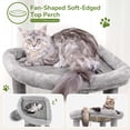 thumbnail image 3 of Torre para gatos Globlazer C51 para interiores, 130 cm, gris claro, 3 of 8