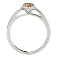 thumbnail image 3 of Aonejewelry 0.70 Ct. Ttw Morganite and Diamond Bridal Set In 10K White Gold, 3 of 4