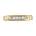 thumbnail image 3 of 1/2 Carat Channel Set Princess Cut Diamond Wedding Band Ring in 14K Yellow Gold (Ring Size 6.5) (I1-I2 Clarity), 3 of 6