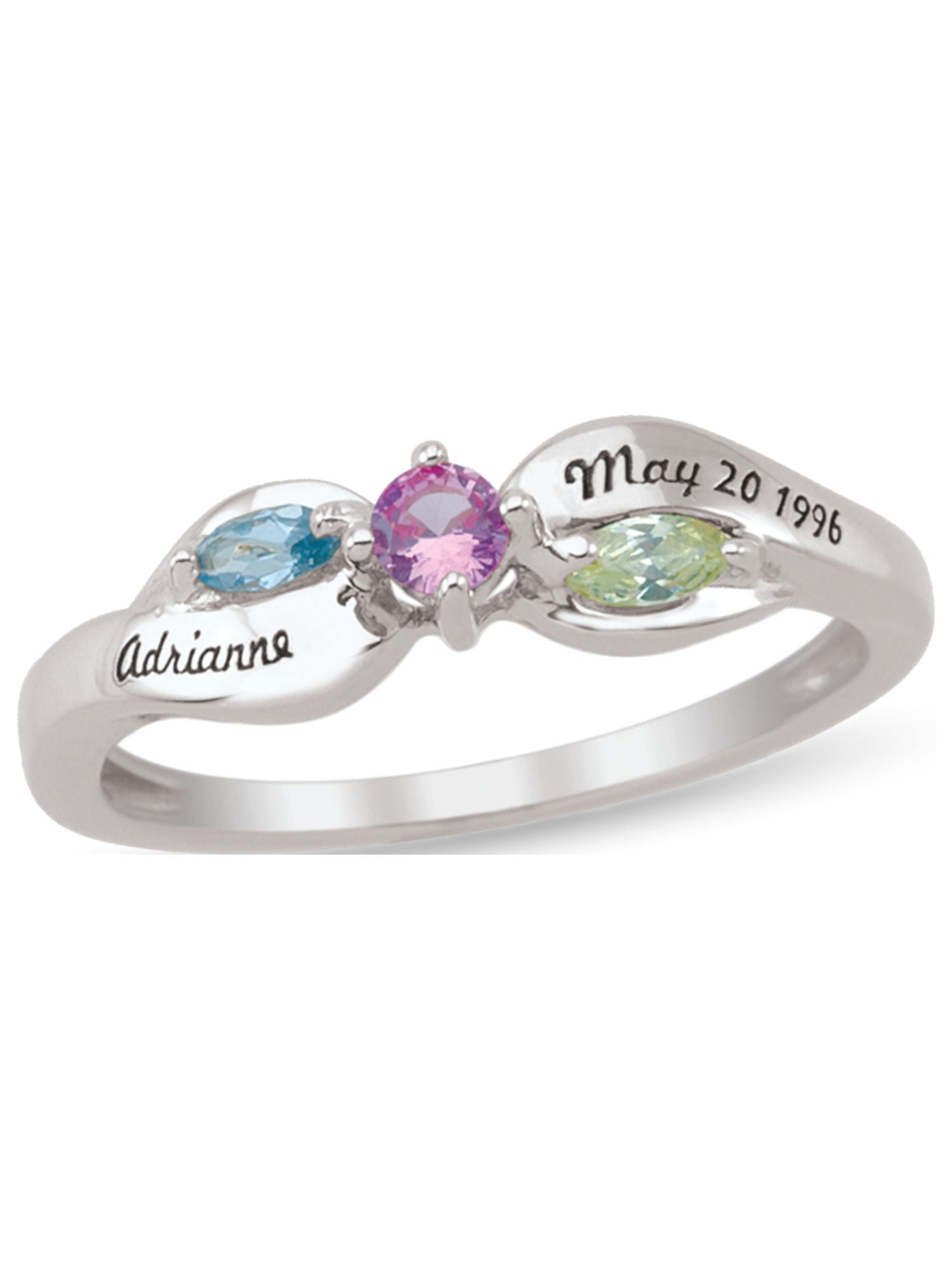 Personalized Engravable Daughter's Birthstone Ring in 10K Gold by Jewlster