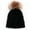 Black, variant on Zwiiyzr 2024 Baby Infant Boys Girls Knitted Beanie with A Pompom Bobble Hat Toddler Kids Pure Color Hat Children Warm Cap White