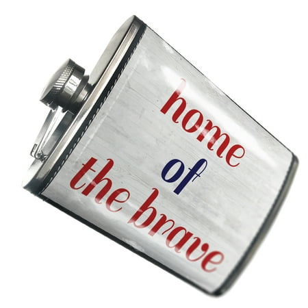 

NEONBLOND Flask Home of the Brave Fourth of July Modern Rustic