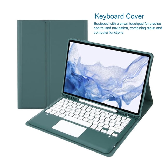 Funda rosa para teclado, funda para teclado de 12,4 pulgadas, funda para teclado para 3 tabletas, teclado inalámbrico muy versátil