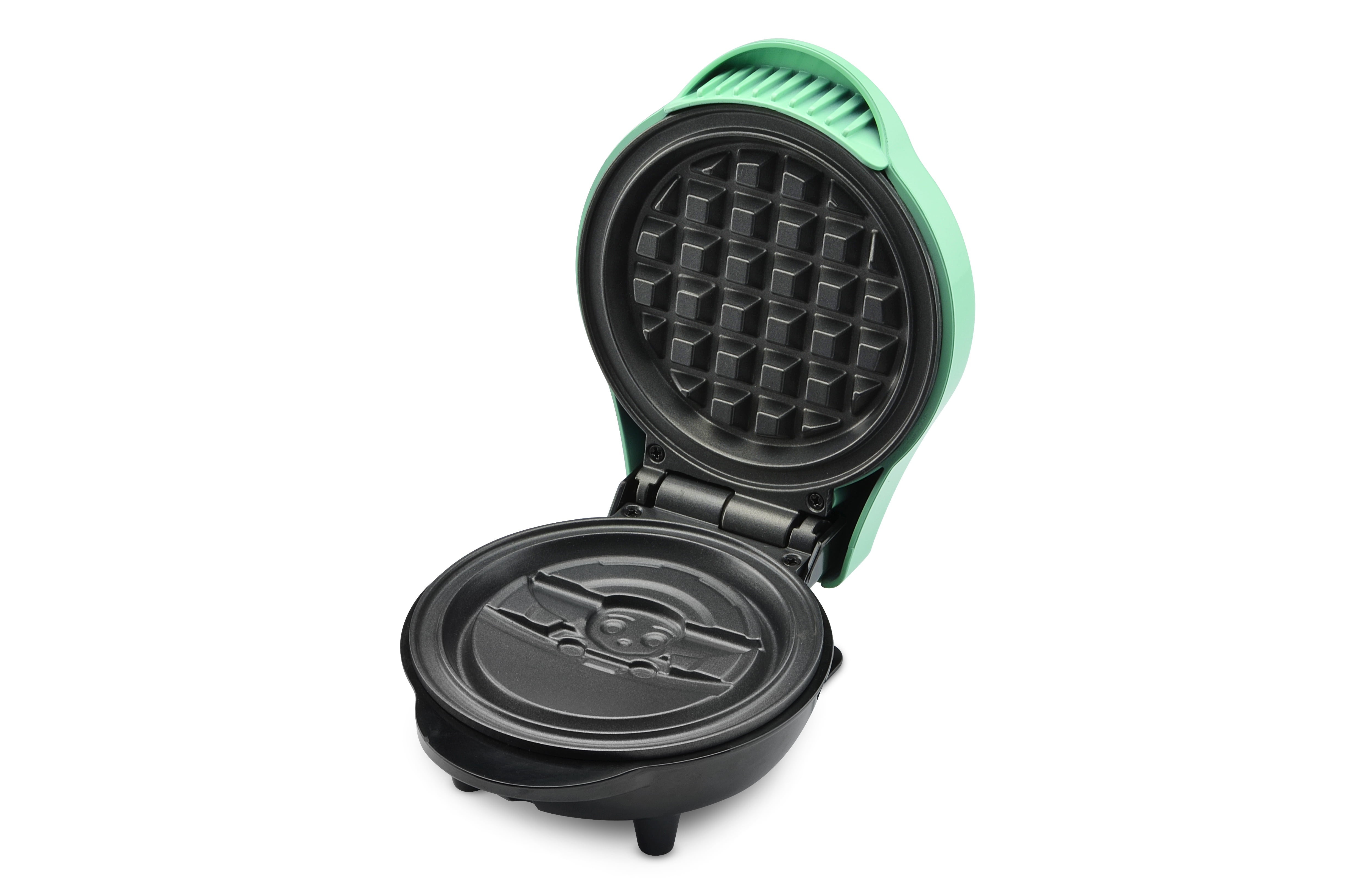 Star Wars Grogu Mini Waffle Maker from Select Brands - Appliance for Small, Round Waffles - The Mandalorian-Themed Waffle Iron - Themed Appliance with Nonstick Coating