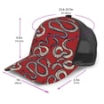 thumbnail image 3 of Picia Snake Pattern Trucker Hat,Baseball Cap,Sun Protection Cap,Stylish Headwear,Leisure Cap,Outdoor Sports Cap, 3 of 7