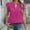 Hot Pink, variant on Olyvenn Women Dressy Casual Blouse Ruffle Sleeve Notch V Neck Textured Shirts 2025 Summer Business Work Tops Black S