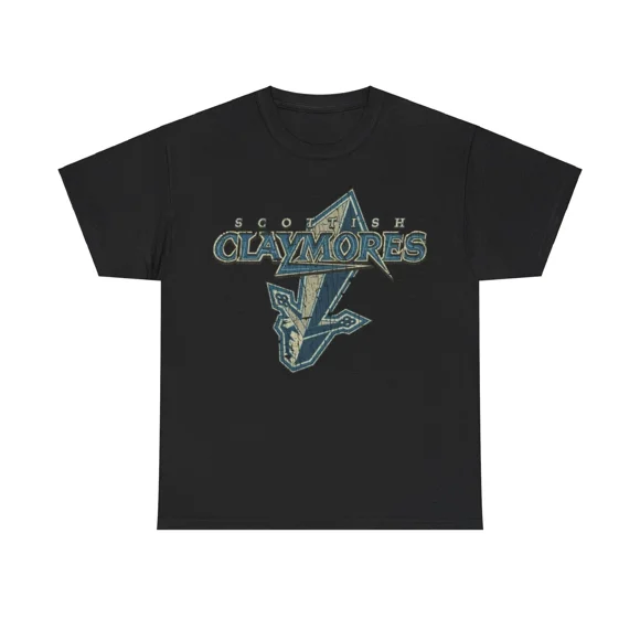 T-Shirt Unisexe Rétro Européen de l'Équipe de Football Écossaise Claymores Glasgow G01700, jusqu'à la Taille 5TG