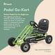 thumbnail image 2 of Hauck Lightning Ride On Pedal Go Kart portátil de juguete con asiento ergonómico ajustable, freno de mano y manejo afilado para niños y niñas, verde, 2 of 5