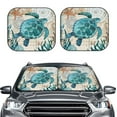 thumbnail image 2 of Kll Watercolor Sea Turtle Windshield Sun Shade 2-Piece Foldable Car Front Window Sunshade For Most Sedans Suv Truck - Auto Sun Blocker Visor Protector Blocks Max Uv Rays - Medium, 2 of 7