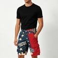 thumbnail image 4 of Jessboyy Men's 4th of July Cargo Shorts American Flag Printed 250 Anniversary Patriotic Shorts with Pockets no Belt Independence Day Multicolor,S, 4 of 7