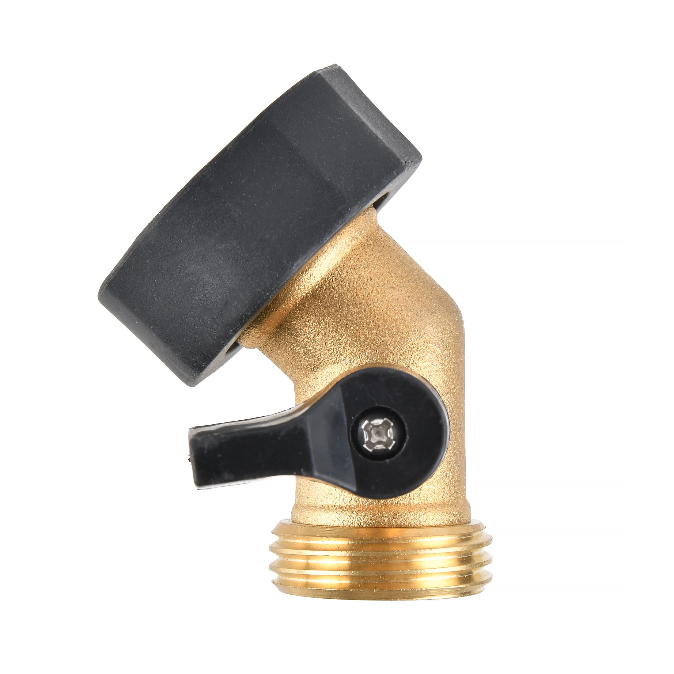Expert Gardener Brass Angle Hose Shut-Off Connector