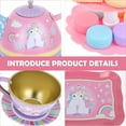 thumbnail image 5 of KAKOWELY 1 Set Tea Set Plaything Simulation Tea Set Toy Unicorn Tinplate Tea Set Dessert Tower Toy,9.45"X6.3"X0.47", 5 of 5