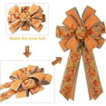 thumbnail image 3 of 2 - PCS Extra - Large Stunning Fall Bows Set: Perfect Wreath & Tree Topper Bow with Vibrant Orange Sunflower Pattern, 20"x12" Autumn/Halloween Decor for Front Door & Outdoor Holiday Parties, 3 of 7