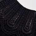 thumbnail image 3 of Lace Crochet Jacket with Hollow-Out Ruffles, Off-Shoulder False Collar for Women, 3 of 6