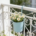 thumbnail image 5 of Detachable Hanging Flower Pots, Iron Flower Pot Metal Bucket Planter with Detachable Hook, Balcony Garden Decor, 5 of 6