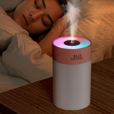 

Nhthy USB Humidifier Quiet Cool Mist Colorful Lights Mini Humidifier for Bedroom and Office Easy Clean Portable Humidifier with Changing Lights USB Powered. Pink