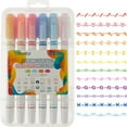 thumbnail image 3 of 12 Pcs Curve Highlighters Pen Constellation Pattern Curved Highlighter Durable Smooth Writing Roller Highlighter Pen Creative Curve Pens Colorful Highlighters Pen, 3 of 11