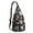 Black-51, variant on Sports Sling Backpack - Baseball, Football, Soccer, Basketball Print – Lightweight Crossbody Bag for Hiking, Gym, Travel – Athletic Gift for Sports Lovers