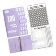 thumbnail image 1 of Carpeta de 100 sobres para ahorrar dinero, regalo de año Nuevo, portátil con sobres en efectivo, carpeta de presupuesto, libro para niñas y niños Púrpura DYNWAVEMX guardar carpeta de desafíos, 1 of 8