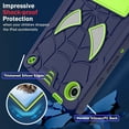 thumbnail image 5 of Allytech Case for Samsung Galaxy Tab A9 8.7 Inch 2023 (SM-X110 / SM-X115), Rugged Case with Hidden Kickstand & Adjustable Shoulder Strap, Thickned Silicon Edges Shockproof Protective Case - Blue+Green, 5 of 6