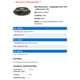 thumbnail image 2 of Rear Brake Rotor - Compatible with 1999 - 2004 Ford F-150 2000 2001 2002 2003, 2 of 2