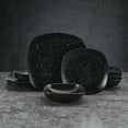 thumbnail image 4 of Pfaltzgraff Stella 12-piece Stoneware Square Dinnerware Set in Black Speckle Glaze, 4 of 11