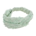 thumbnail image 5 of Unique Bargains 1 Pc Headband Floral Lace Wide Design Hairband for Women Light Green, 5 of 5