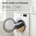 thumbnail image 5 of 65L Extra Large Oatmeal Woven Cotton Rope Blanket Basket & Laundry Hamper with Reinforced Handles, Machine Washable Storage Bin for Pillows, Comforters & Toys, Perfect for Living Room, 5 of 6