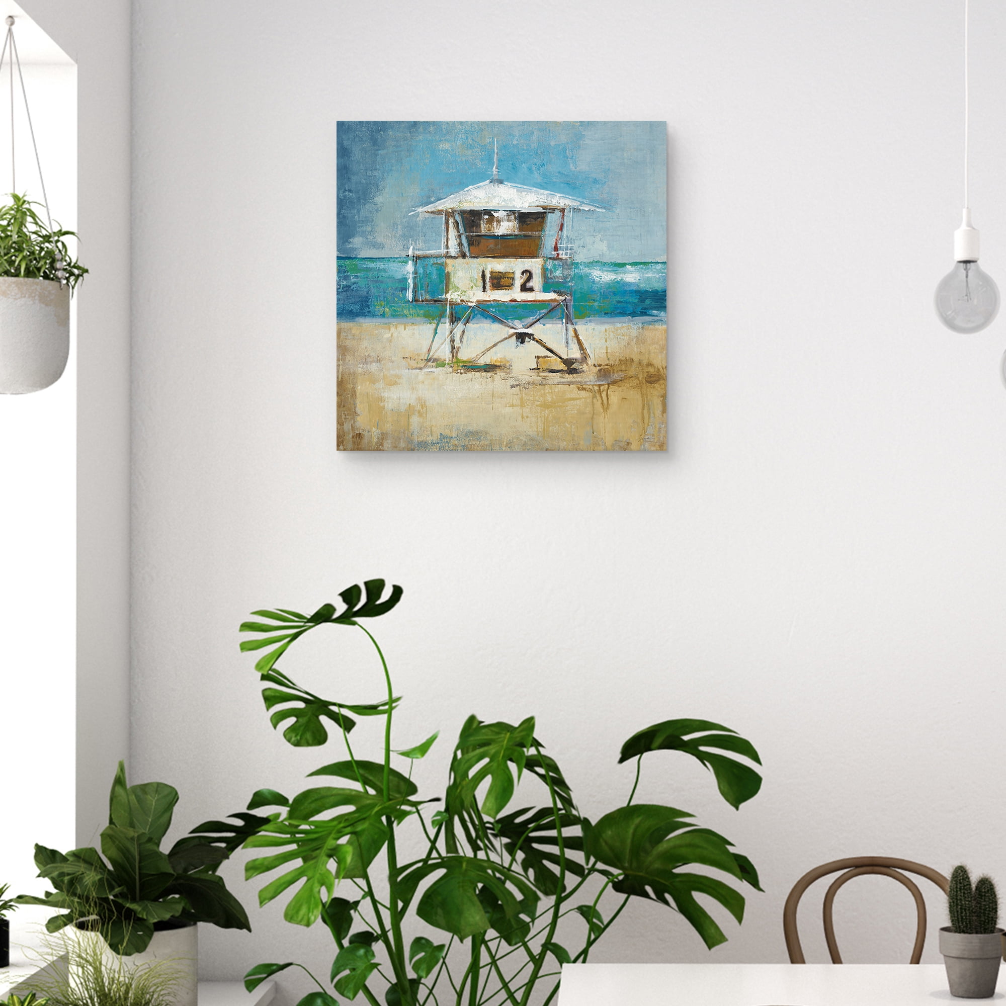 Lifeguard Tower by Liz Jardine Canvas Art Print