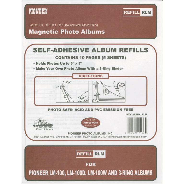 Pioneer Refill Pages for Pocket 3-Ring Binder Albums