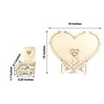 thumbnail image 3 of Efavormart 13" Rustic Heart Drop Top Frame Wedding Guest Book Sign, Wooden Display Stand Alternative, 3 of 11