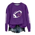 thumbnail image 2 of Game Day Football Sweatshirts for Women - Long Sleeve Football Shirts, Cute Cheer Mom Shirt, Crewneck Pullover Tops, 2 of 4