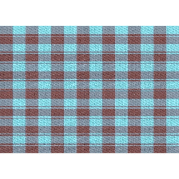 Ahgly Company Machine Washable Indoor Rectangle Transitional Blue Diamond Blue Area Rugs, 5' x 7'