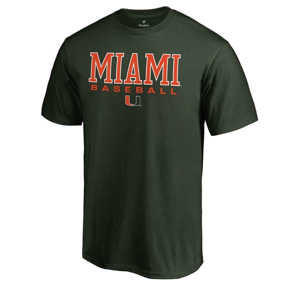 Men's Green Miami Hurricanes Team Unity Baseball T-Shirt