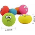 thumbnail image 5 of Juguetes chirriantes para perros con cara sonriente, bolas chirriantes de látex suave para cachorros, perros pequeños, 6 piezas/juego, juguetes chirriantes para perros de látex, masticación, 5 of 5
