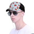 thumbnail image 4 of Lsque Strawberry Printed Trucker Hat - Baseball Cap for Men Women - Breathable Mesh Side, Adjustable Fit - for Casual Wear, 4 of 7