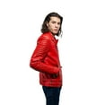 thumbnail image 4 of First Manufacturing WBM2806-M-FRL Brooklyn Fashion Leather Jacket for Men, Fire Red - Medium, 4 of 7