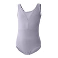 thumbnail image 5 of AHTJRT Leotards for Girls Dance Ballerina Costumes Summer Sleeveless Unitards Workout Gym Bodysuit Gray#02 14-15 Years, 5 of 7