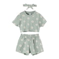 thumbnail image 3 of MEZZALL Girls Summer Outfits Toddler Clothes Floral Print Batwing Sleeve Tops And Shorts Set Casual Playwear For Baby Classic Clothing, 3 of 9