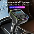 thumbnail image 3 of Car Bluetooth 5.0 Handsfree Transmitter Receiver with 2 USBPD Charger -Wireless Music Adapter&MP3 Player, 3 of 8