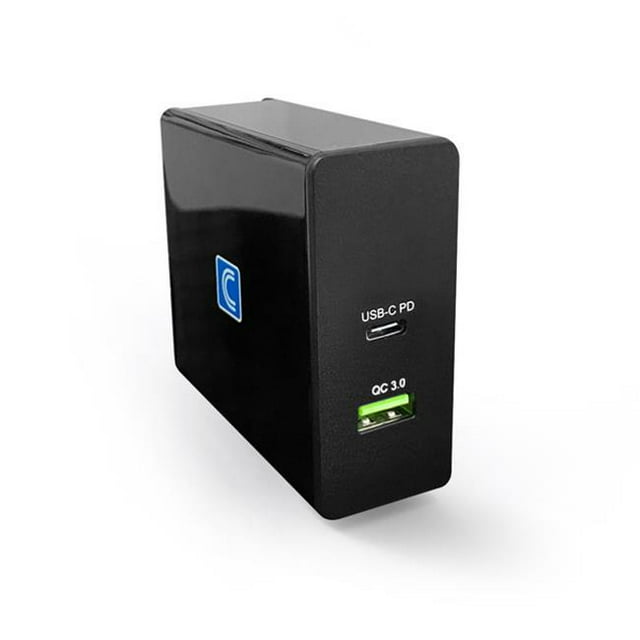 CPWR-2QC60W Connectivité Complète USB Chargeur Mural 2 Ports 60W USB-C PD & USB-A Technologie de Charge Rapide 3.0