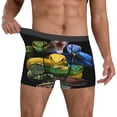 thumbnail image 2 of Salouo Colorful Viper Snake Print Men's Boxer Briefs,Breathable Underwear Elastic Waistband Briefs for Men -Large, 2 of 8