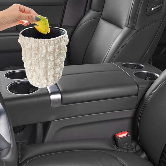 Car Garbage Bin Car Storage Bin Vehicle Trash Can, Spacious Interior Organizer for Tissues, Bottles, Snacks, Secure Attachment, Easy to Clean, Durable for Daily Car Use