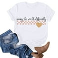 thumbnail image 1 of Blouse à Manches Courtes pour Femmes, T-Shirt Amusant à Col Rond, 1 of 3