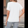 thumbnail image 4 of Camisetas Básicas de Verano con Cuello en V y Corta para Mujer XXL, 4 of 8