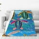 thumbnail image 1 of Fotbe Little Sea Turtles Manta de Franela Acolchonada con Estampado, Súper Suave y Esponjosa, Extra Grande para Sofá, Cama, Uso Todo el Año-50"x40", 1 of 7