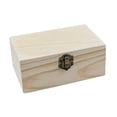 thumbnail image 3 of Caja de madera con tapa con bisagras, cajas de madera con cierre frontal, caja de almacenamiento decorativa de madera para broche, pendientes, disposi, 3 of 9