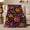 Pumpkin Bow Mix, variant on Cute autumn celebration Pumpkin Bat Pattern Living Room, Festive autumn celebration Scene, Warm Flannel Blanket for Living Room and Family Room, Art Lovers autumn celebration Gift, Festive Home Decor