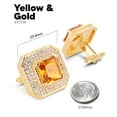thumbnail image 4 of Vittorio Vico Men's Large Square Colorstone Crystal Diamond Set Cufflinks: CL71XX Series, 4 of 140
